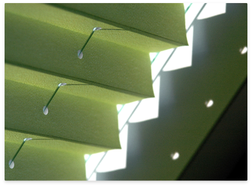 Outdoor-Plissee Detail